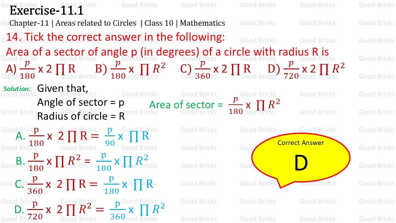 Chapter-11-Areas related to Circles-exercise11.1-14