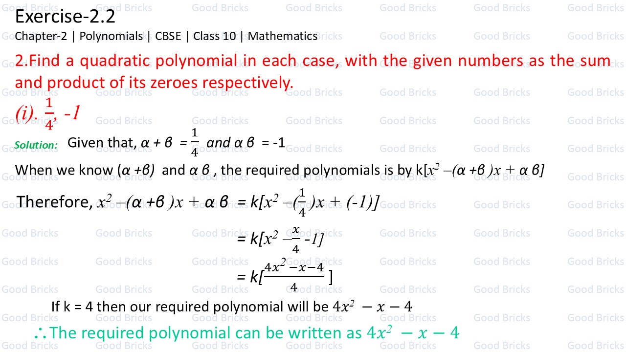 Chapter-2-Polynomials-exercise2.2-2(i)