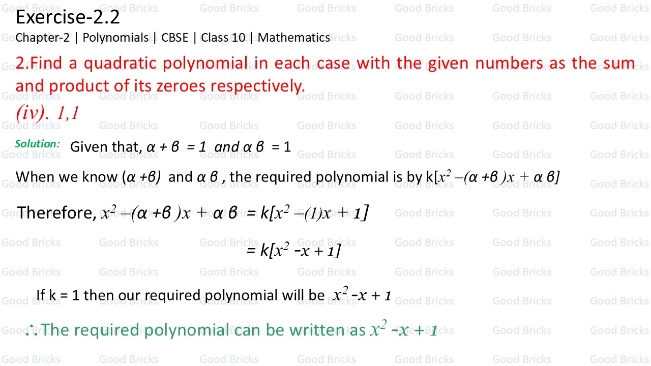 Chapter-2-Polynomials-exercise2.2-2(iv)