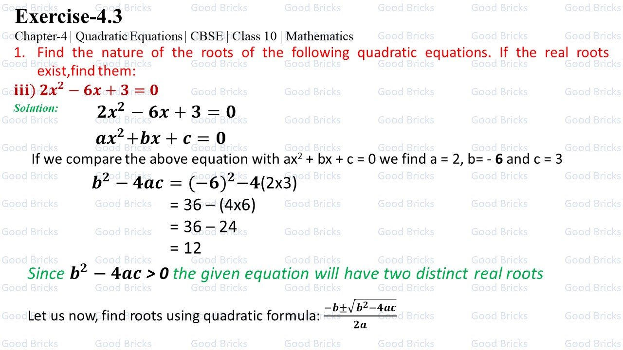Chapter-4-Quadratic Equations-exercise4.3-1(iii)